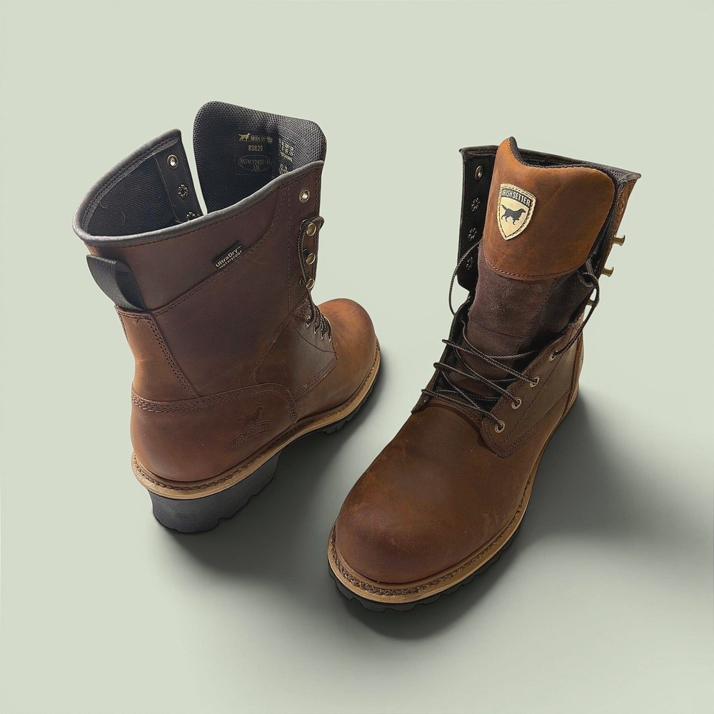NWOT Irish Setter Mesabi 83829 Logger Boots Mens 11 D Brown Leather Waterproof